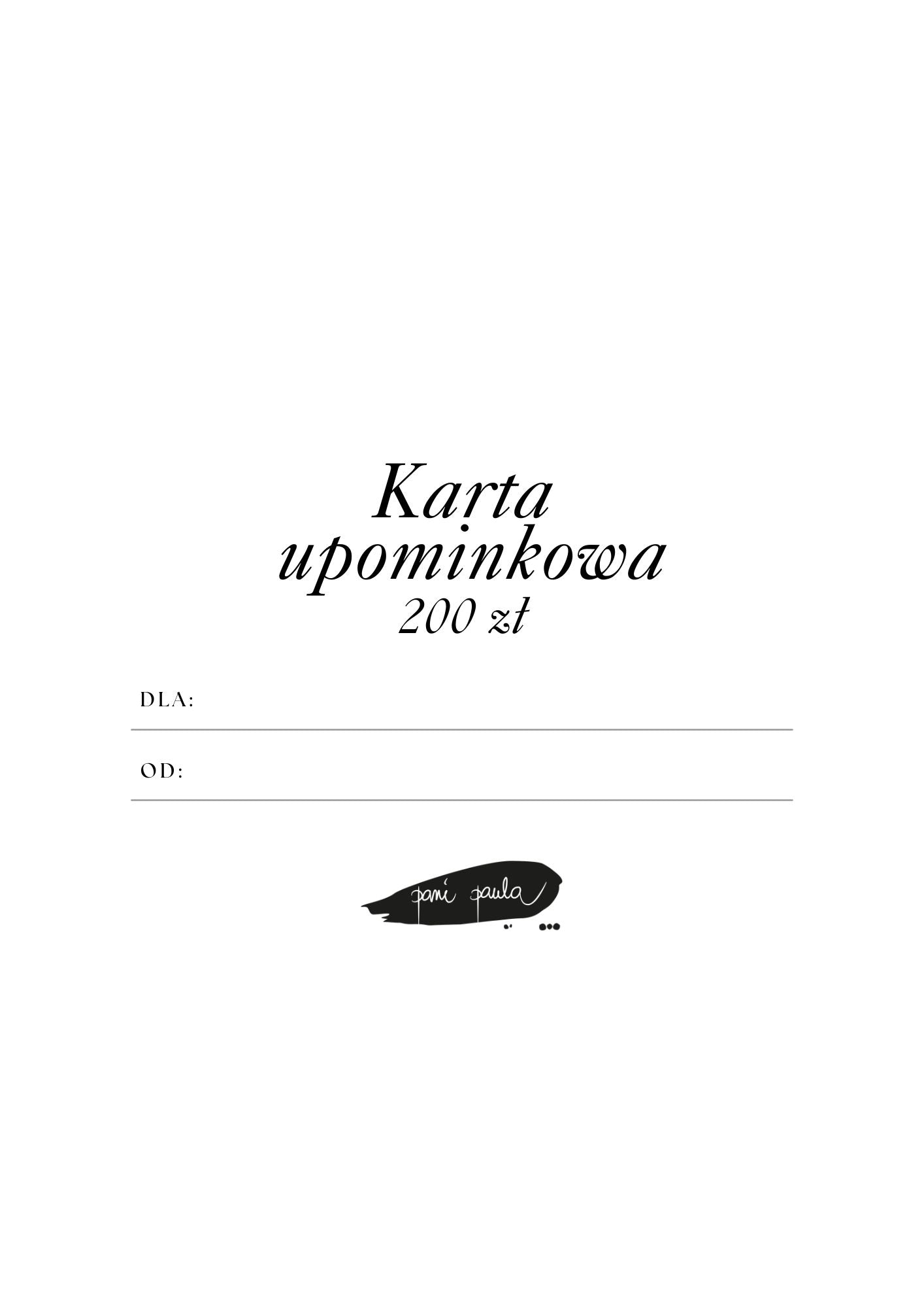 Karta upominkowa